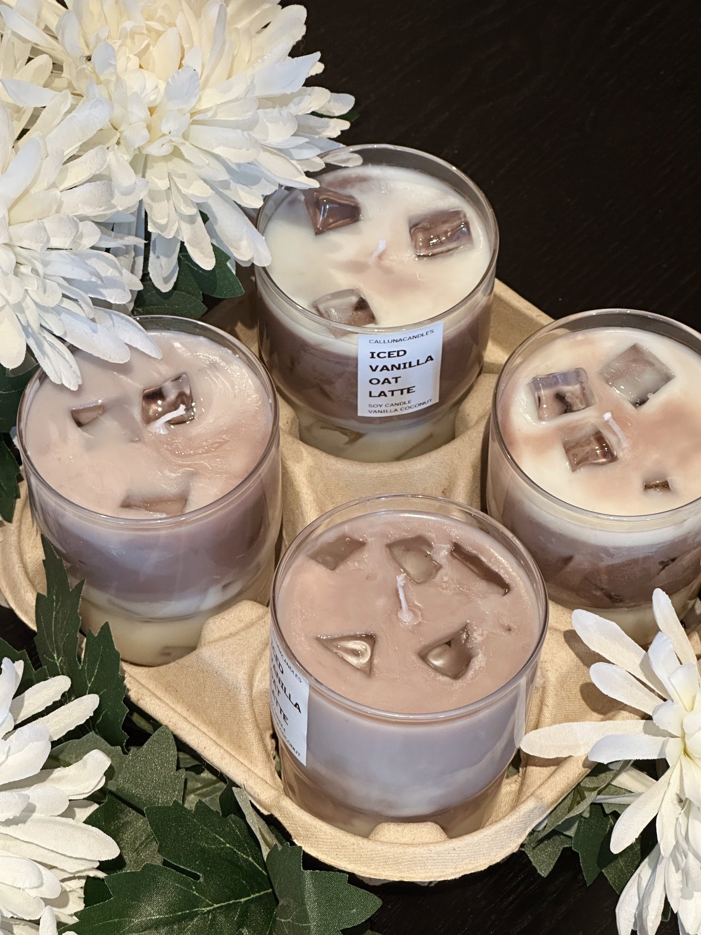 Iced vanilla oat latte duftlys